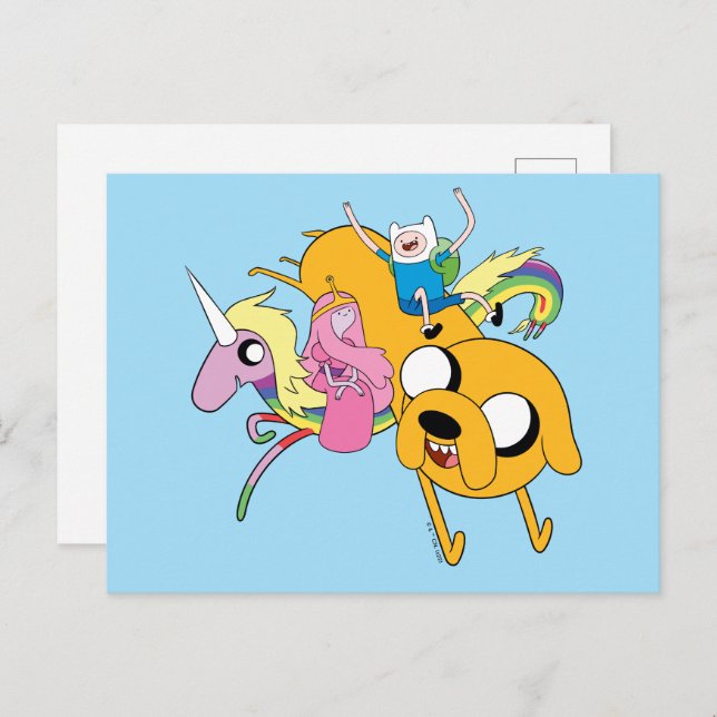 Adventure Time | Lady, Bubblegum, Finn, & Jake Postcard (Front/Back)