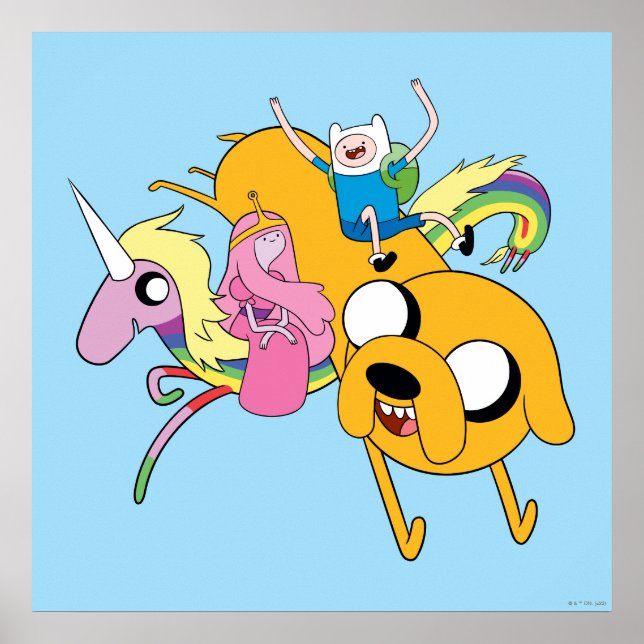 Adventure Time | Lady, Bubblegum, Finn, & Jake Poster (Front)