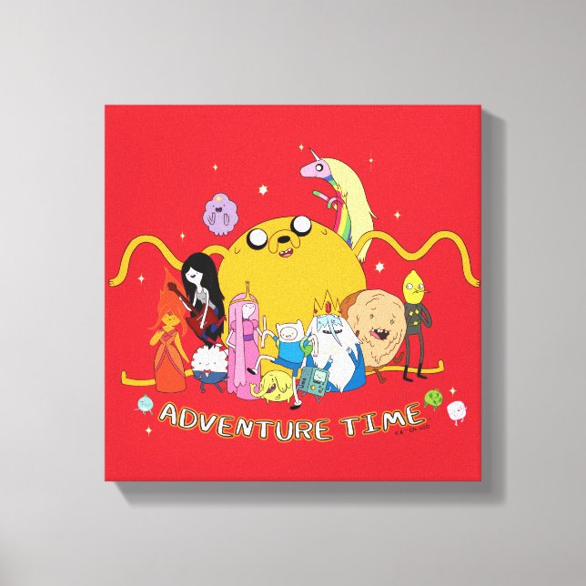 Adventure Time | Large Jake Group Graphic Canvas Print (Front)