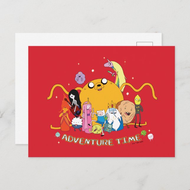 Adventure Time | Large Jake Group Graphic Postcard (Front/Back)