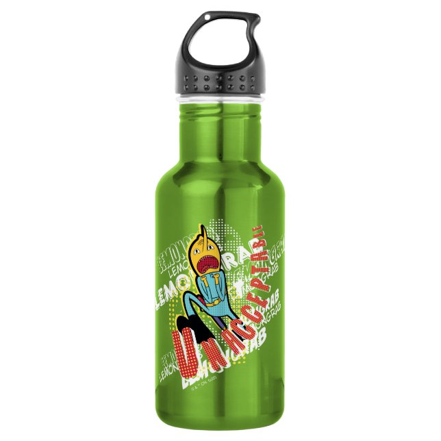 Adventure Time | Lemon Grab "UNACCEPTABLE" 532 Ml Water Bottle (Front)