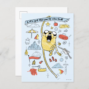 Adventure Time "Party" Jake Sketch Postcard