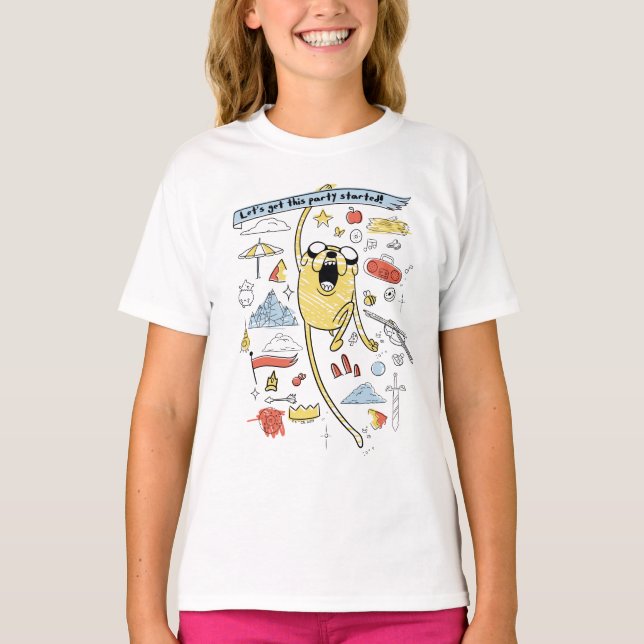 Adventure Time | "Party" Jake Sketch T-Shirt (Front)