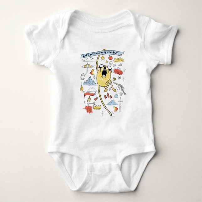 Adventure Time | "Party" Jake Sketch T-Shirt Baby Bodysuit (Front)