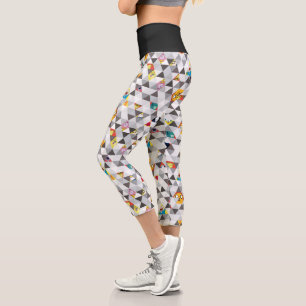 Adventure Time Triangular Character Pattern Capri Leggings