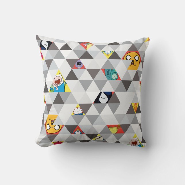 Adventure Time | Triangular Character Pattern Cushion (Front)