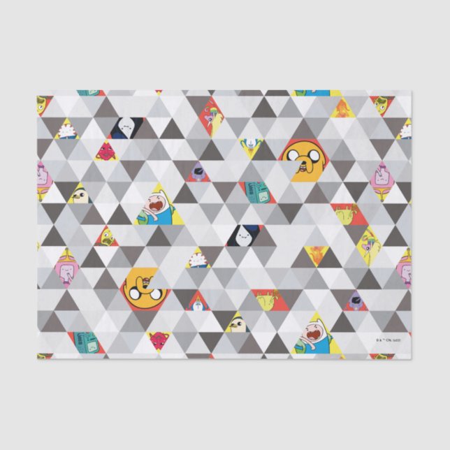 Adventure Time | Triangular Character Pattern Tissue Paper (Front)