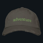 Adventure Travel and Nature Lover Text Design Embroidered Hat<br><div class="desc">Simple text design for travel and adventure lovers.</div>