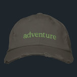 Adventure Travel and Nature Lover Text Design Embroidered Hat<br><div class="desc">Simple text design for travel and adventure lovers.</div>