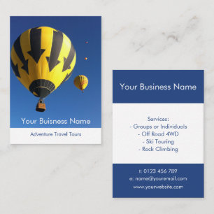 Adventure Travel Guide Business Card