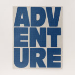 Adventure Travel Lover Typography Blue Modern Jigsaw Puzzle<br><div class="desc">A striking modern design featuring the word “ADVENTURE” in large block letters across a neutral background. Its bold blue typography adds a playful, graphic touch perfect for travel lovers, outdoor explorers, or anyone with a sense of wanderlust. A stylish and fun way to celebrate curiosity, courage, and creativity in everyday...</div>