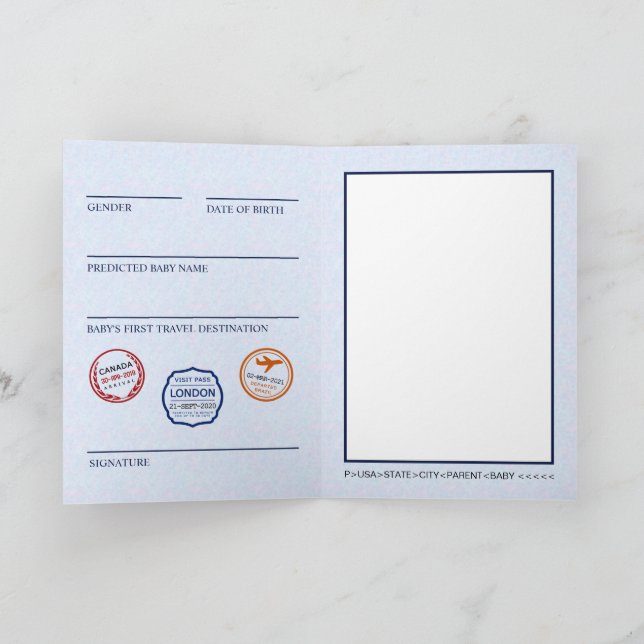 Adventure  |  Travel  |  Passport Thank You Card (Inside)