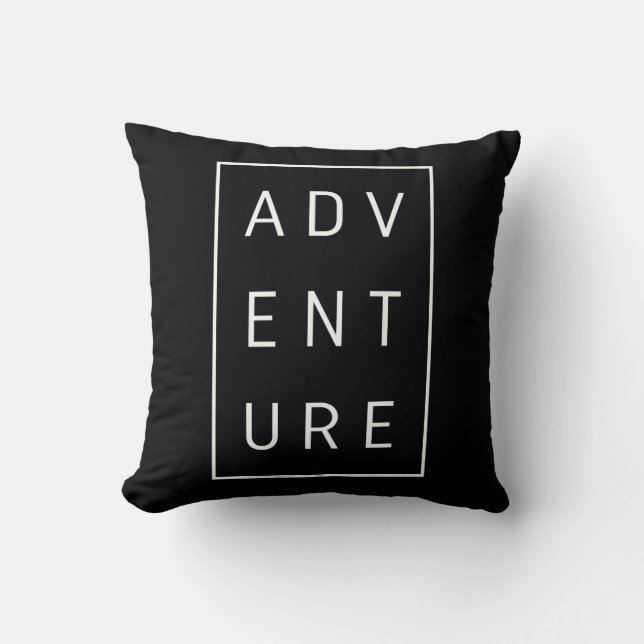 Adventure Typography Cushion (Front)
