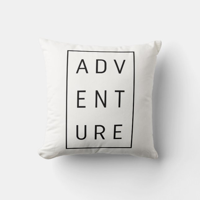 Adventure Typography Cushion (Front)