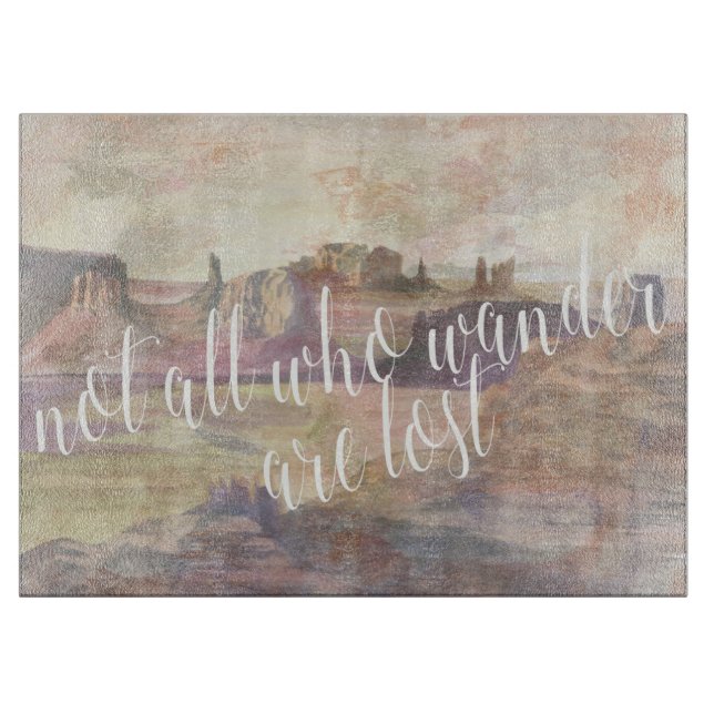 Adventure Typography IV Cutting Board (Front)