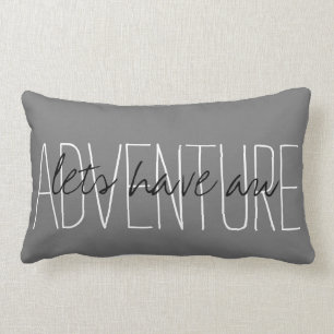 Adventure Typography Lumbar Cushion