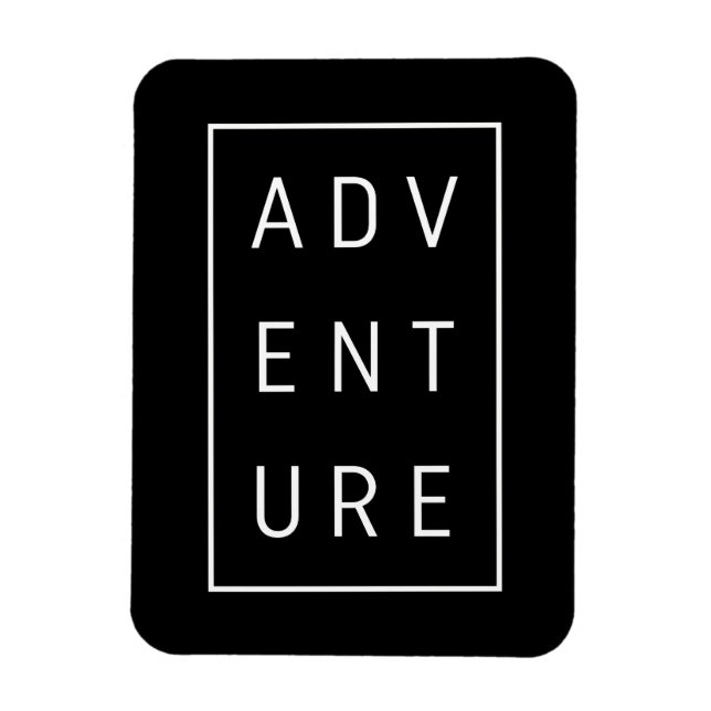 Adventure Typography Magnet (Vertical)