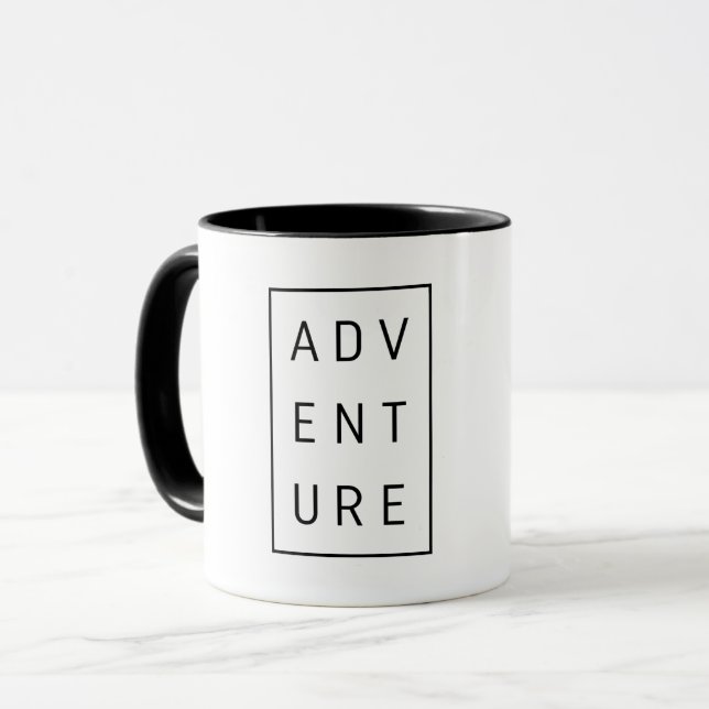 Adventure Typography Mug (Front Left)