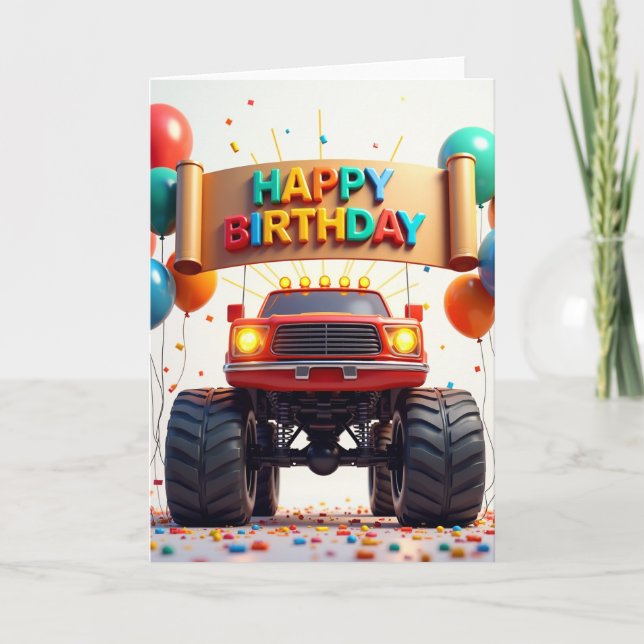 Adventure Vehicle Birthday Card (Front)