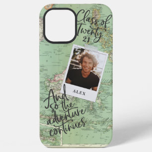 Adventure vintage map stylish photo graduation iPhone 12 pro max case