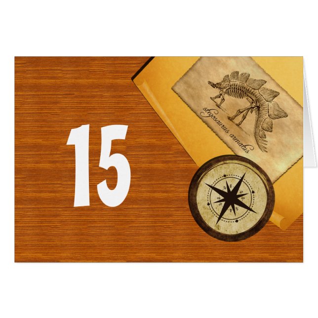 Adventure Wedding Table Number Card (Front Horizontal)