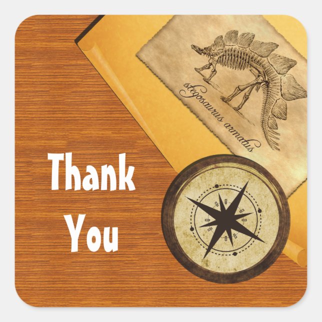 Adventure Wedding Thank You Stickers (Front)