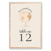 Adventure World Globe Map Travel Theme Wedding