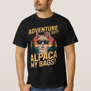 Adventure You Say? Alpaca My Bags Vintage Funny  T-Shirt