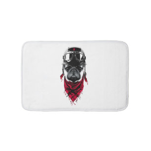 Adventurer Pug  Bath Mat