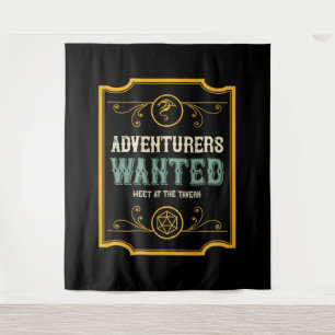Adventurers Wanted Meet at Tavern Tapestry