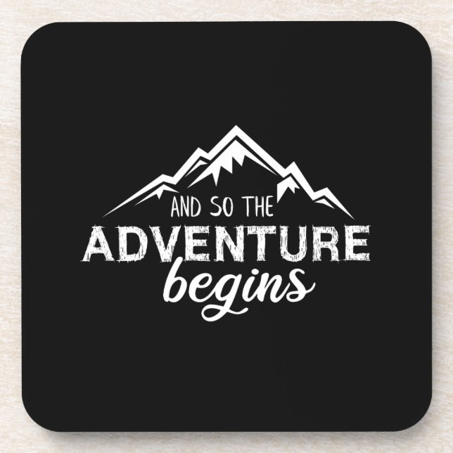 adventures begins coaster (Front)