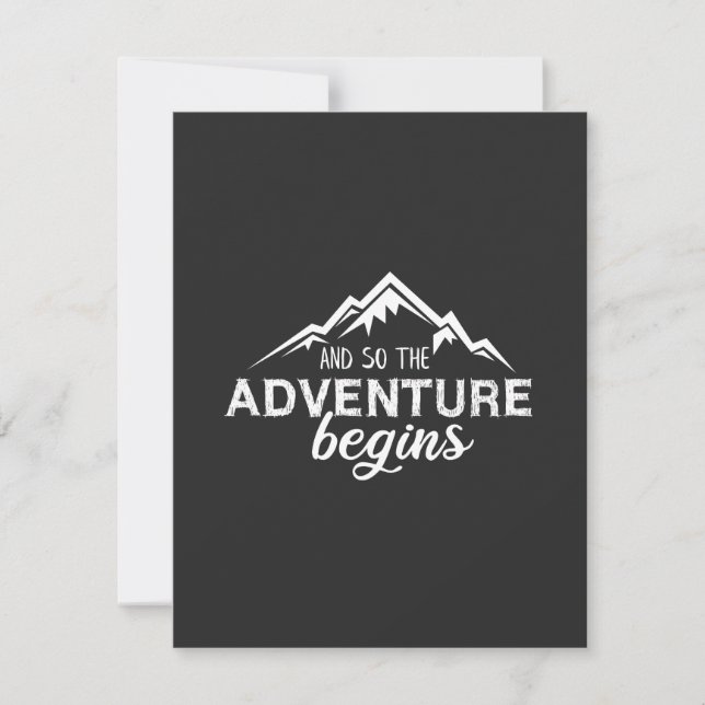 adventures begins thank you card (Front)