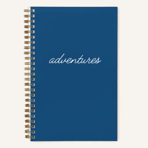 "Adventures" Blue Travel Journal