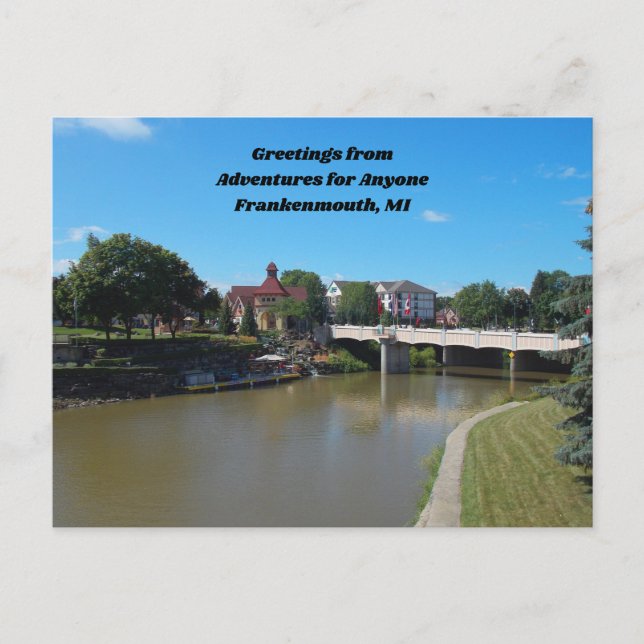 Adventures for Anyone Frankenmouth, MI postcard (Front)