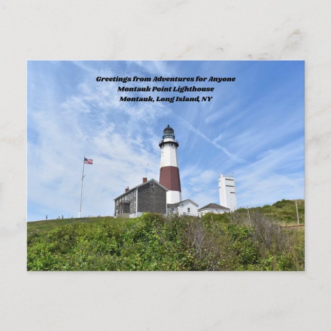 Adventures for Anyone Montauk Lighthouse Postcard (Front)