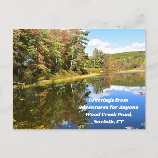 Adventures for Anyone Wood Creek Pond Postcard (Front)
