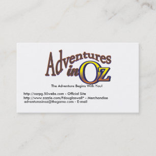 Adventures in Oz - Business Cards