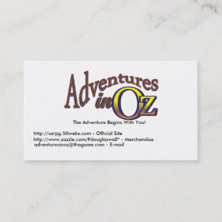Adventures in Oz - Business Cards