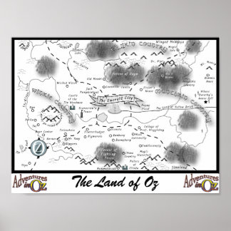 Adventures in Oz Map Poster