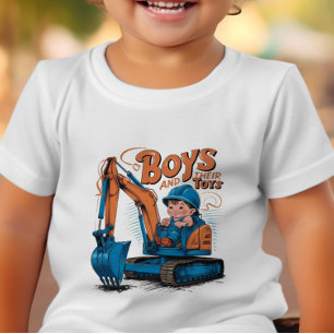 Adventures in the Digger: Boys Construction Fun Toddler T-Shirt