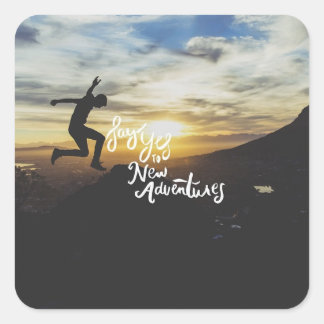 Adventures Square Sticker