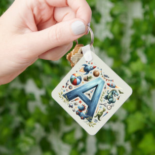 Adventurous 'A' Kids' Keychain