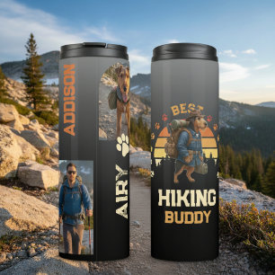 Adventurous Airedale Hiker Wilderness Explorer Thermal Tumbler