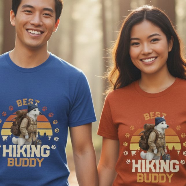 Adventurous Akita Hiker Wilderness Explorer T-Shirt (Creator Uploaded)