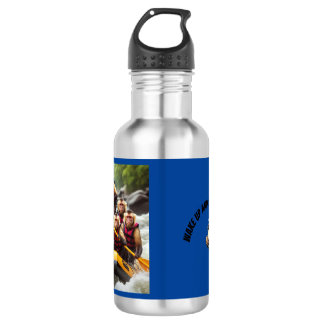 Adventurous Capuchin Monkeys Whitewater Rafting 532 Ml Water Bottle