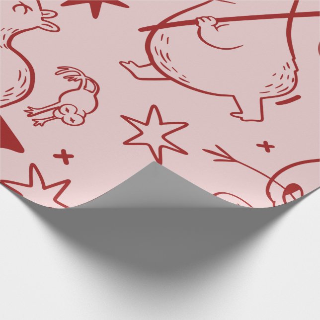 Adventurous Cartoon Capybaras Wrapping Paper (Corner)