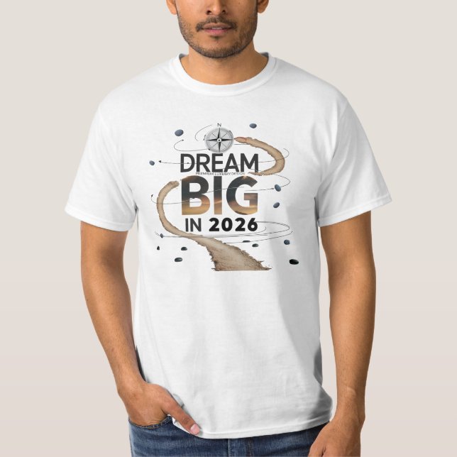 Adventurous Compass "Dream Big 2026" Value T-Shirt (Front)