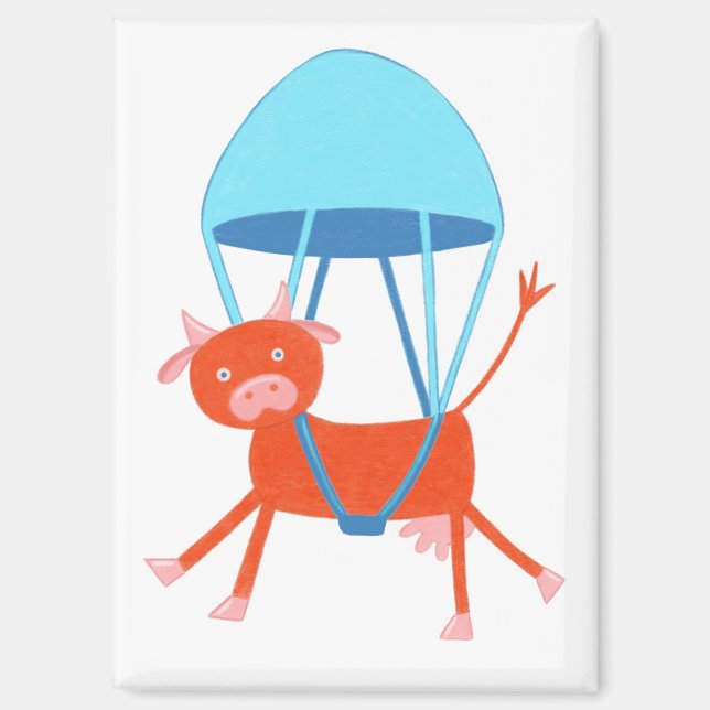 Adventurous Cow Magnet (Front)