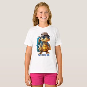 Adventurous Cute Little Turtle with Backpack,  T-Shirt