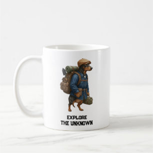 Adventurous Dachshund Hiker Home Is Where My Pack Coffee Mug